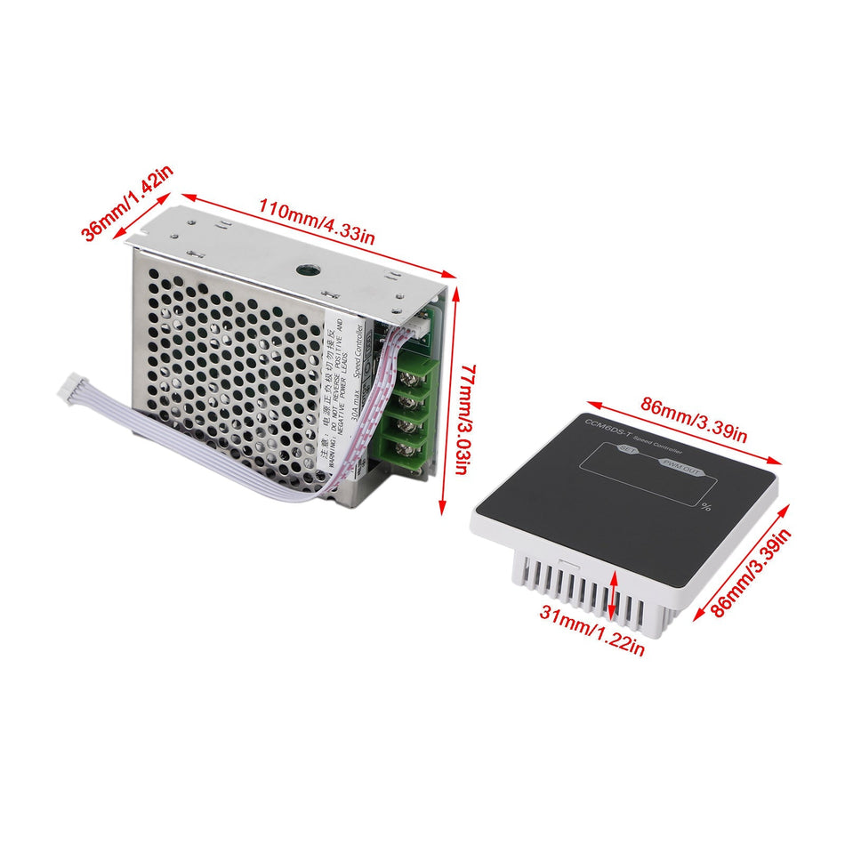 12V 24V 48V 30A PWM モーター スピード コントローラー 調光器 ソフト スタート/ストップ DC 12-80V