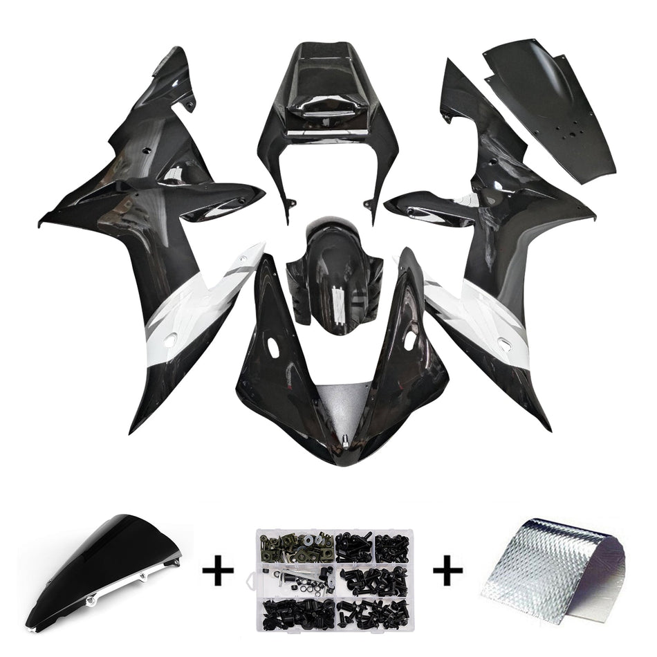 インジェクションフェアリングキット ボディワーク プラスチック ABS ヤマハ YZFR1 YZF-R1 2002-2003用