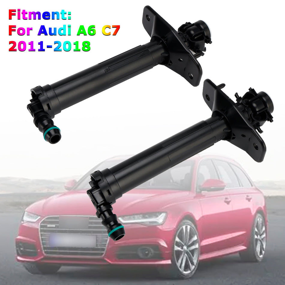 2011-2018 Audi A6 C7 フロントヘッドライトスプレーウォッシャーノズル 1ペア