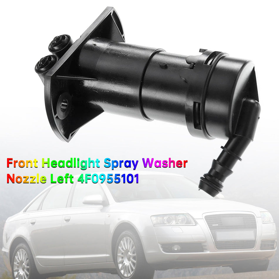 フロントヘッドライトスプレーウォッシャーノズル 左 4F0955101 Audi A6 C6 2004-2008用