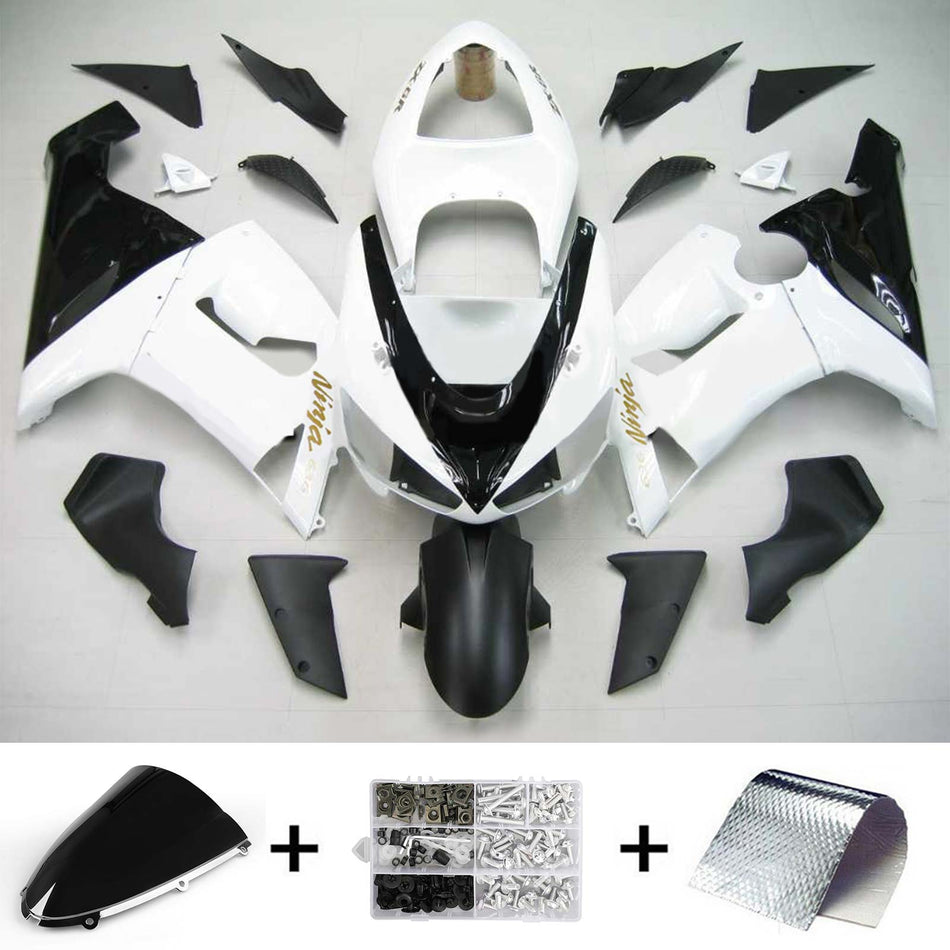 2005-2006 カワサキ ZX6R 636 Amotopart インジェクションフェアリングキット ボディワーク プラスチック ABS #137