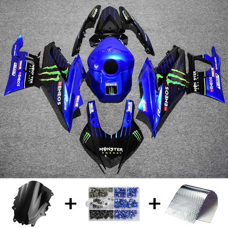 2019-2021 ヤマハ YZF-R3 R25 Amotopart インジェクションフェアリングキット ボディワーク プラスチック ABS #119