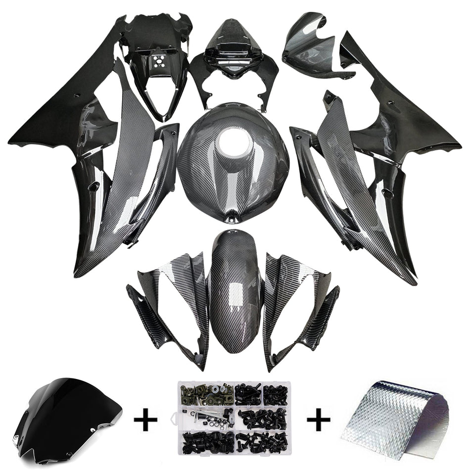 インジェクションフェアリングキット ボディワーク プラスチック ABS ヤマハ YZFR6 YZF-R6 2008-2016用