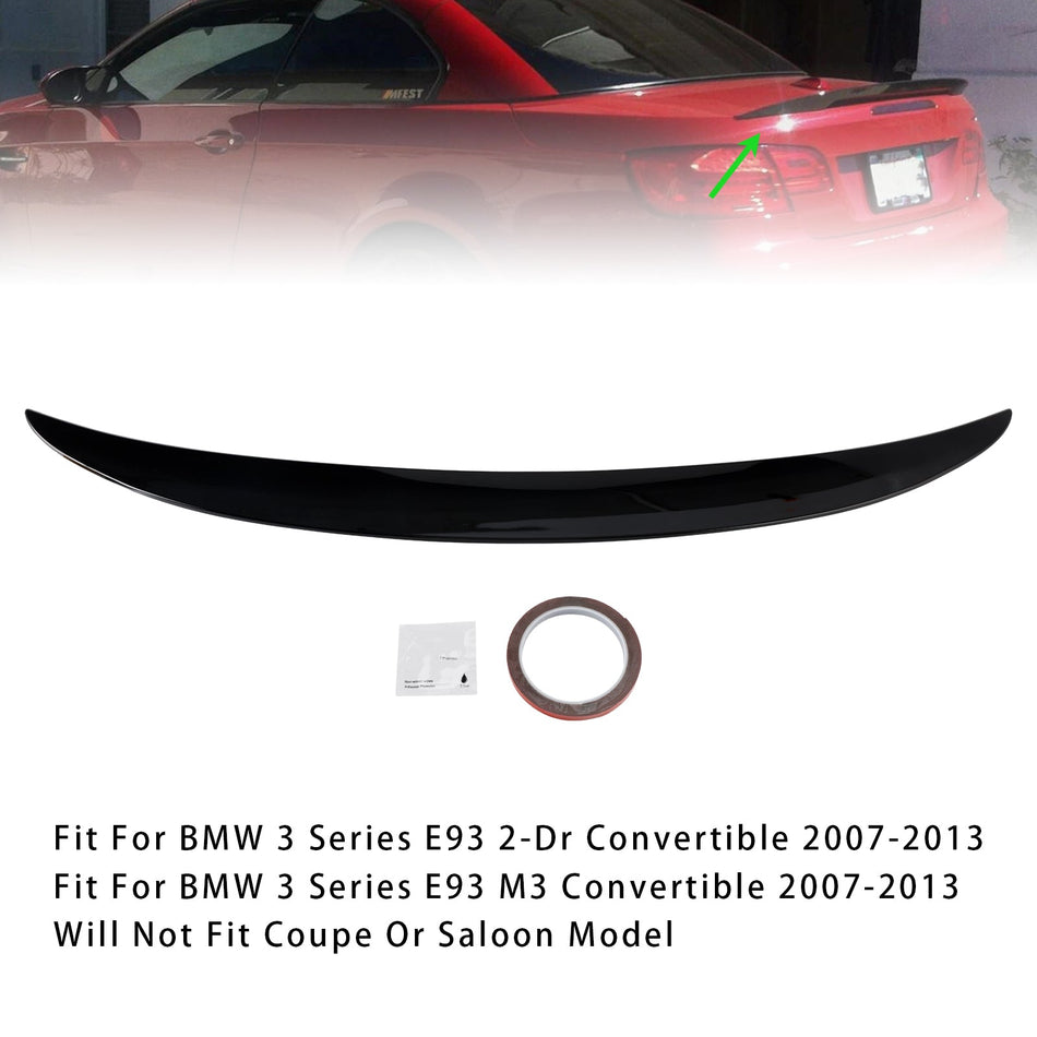2007-2013 BMW 3シリーズ E93 2ドア コンバーチブル/M3コンバーチブル グロスブラック リアブートスポイラー BMW 3シリーズ E93コンバーチブル用