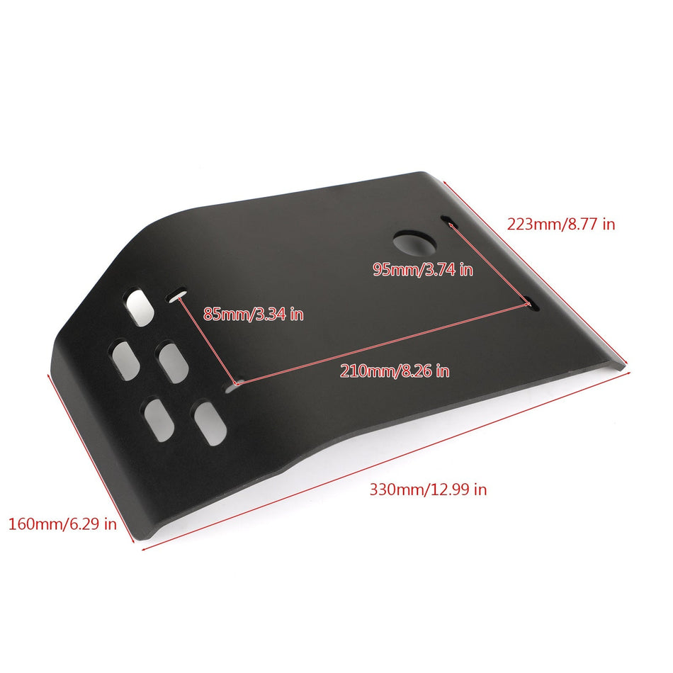 ブラック スキッドプレート エンジン バッシュ ガード ヤマハ セロー XT250/X トリッカー XG250 04-13 汎用