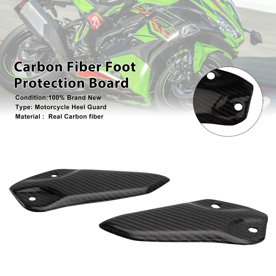 カワサキ ZX-4R ZX-4RR ZX-25R 用 リアルカーボンファイバー製フットプロテクションボード