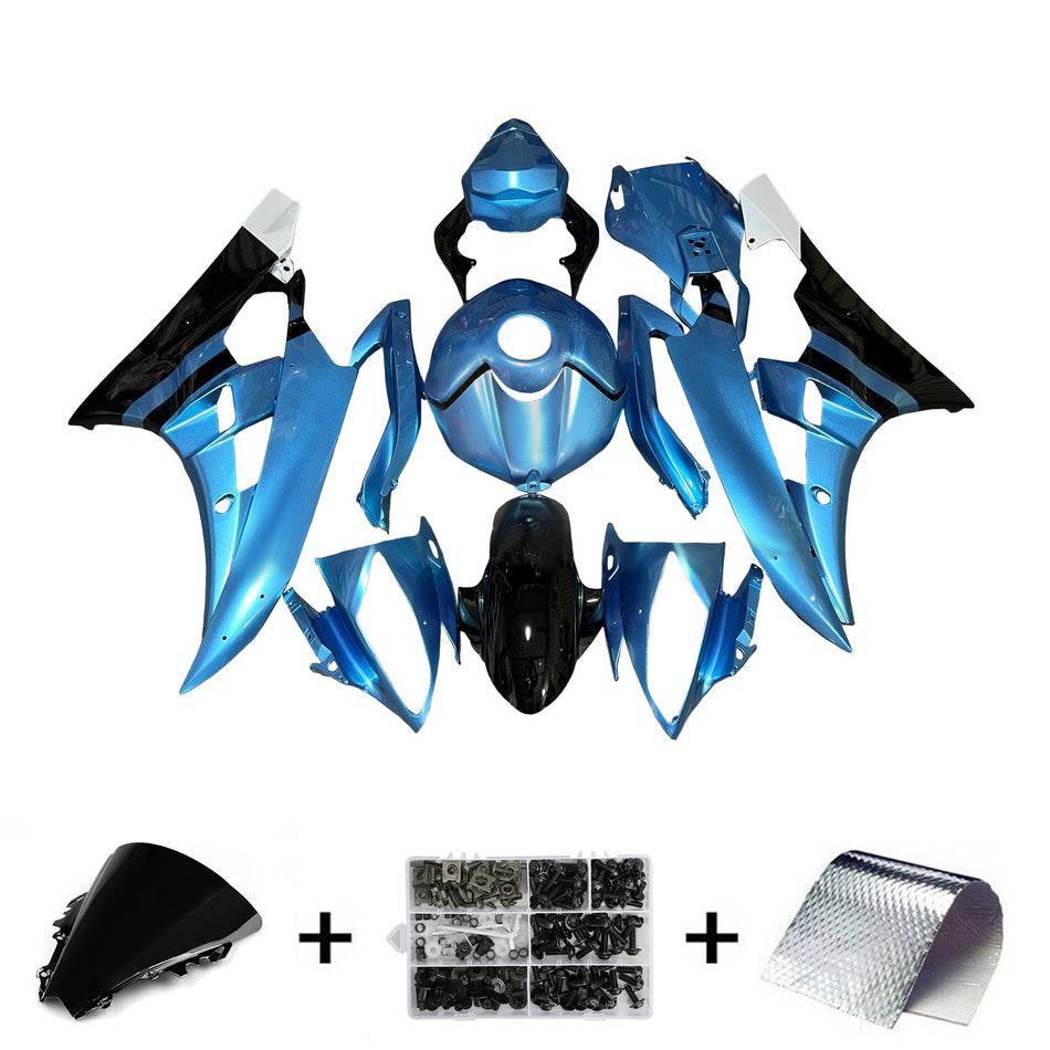 インジェクションフェアリングキット ボディワーク プラスチック ABS ヤマハ YZFR6 YZF-R6 2006-2007用