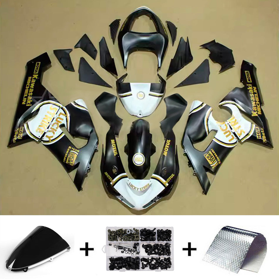 インジェクションフェアリングキット ボディワーク プラスチック ABS カワサキ ZX6R 636 2005-2006 に適合