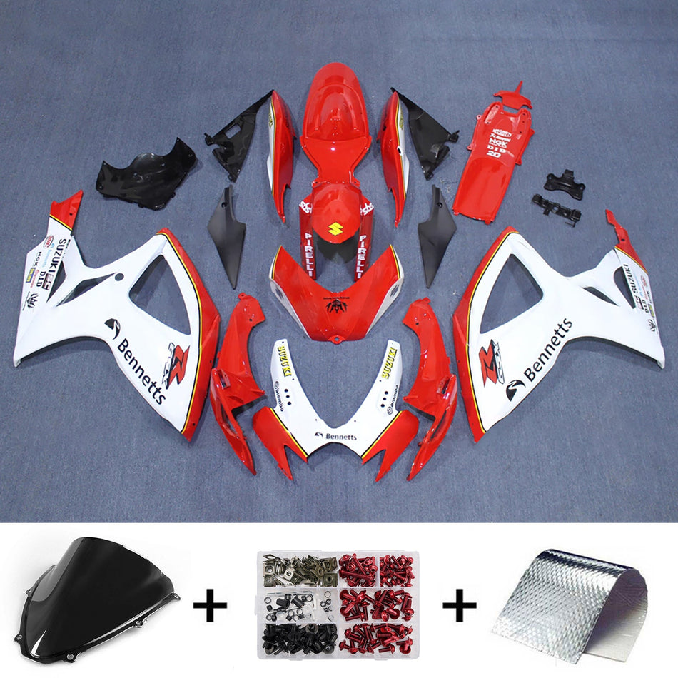 スズキ GSXR 600/750 2006-2007 K6 用 インジェクションフェアリングキット ボディワーク プラスチック ABS