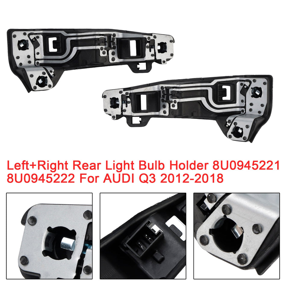 2012-2018 AUDI Q3 左+右リアライトバルブホルダー 8U0945221 8U0945222