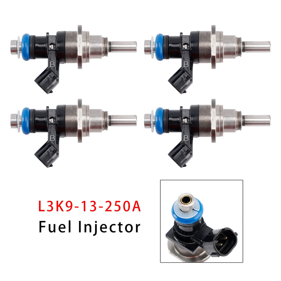 マツダ スピード3 6 CX-7 ターボ 2.3L 06-13 L3K9-13-250A 用燃料インジェクター 4個セット