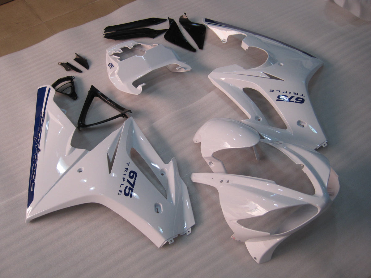 Fit For Triumph Daytona 675 2009-2012 White Blue Bodywork Fairing ABS Injection Molding