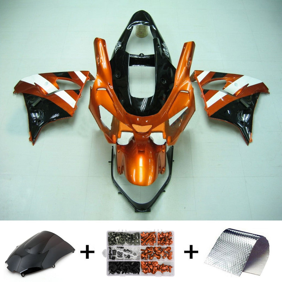 2002-2003 カワサキ ZX9R Amotopart インジェクションフェアリングキット ボディワーク プラスチック ABS #119