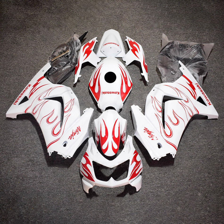 インジェクションフェアリングキット ボディワーク プラスチック ABS カワサキ EX250 Ninja250R 2008-2012 に適合