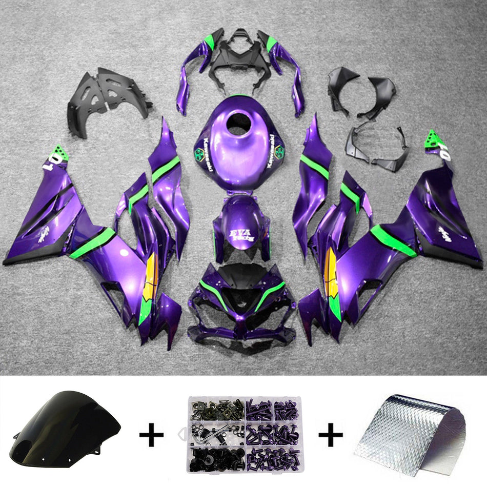 インジェクションフェアリングキット ボディワーク プラスチック ABS カワサキ ZX6R 2019-2023 に適合