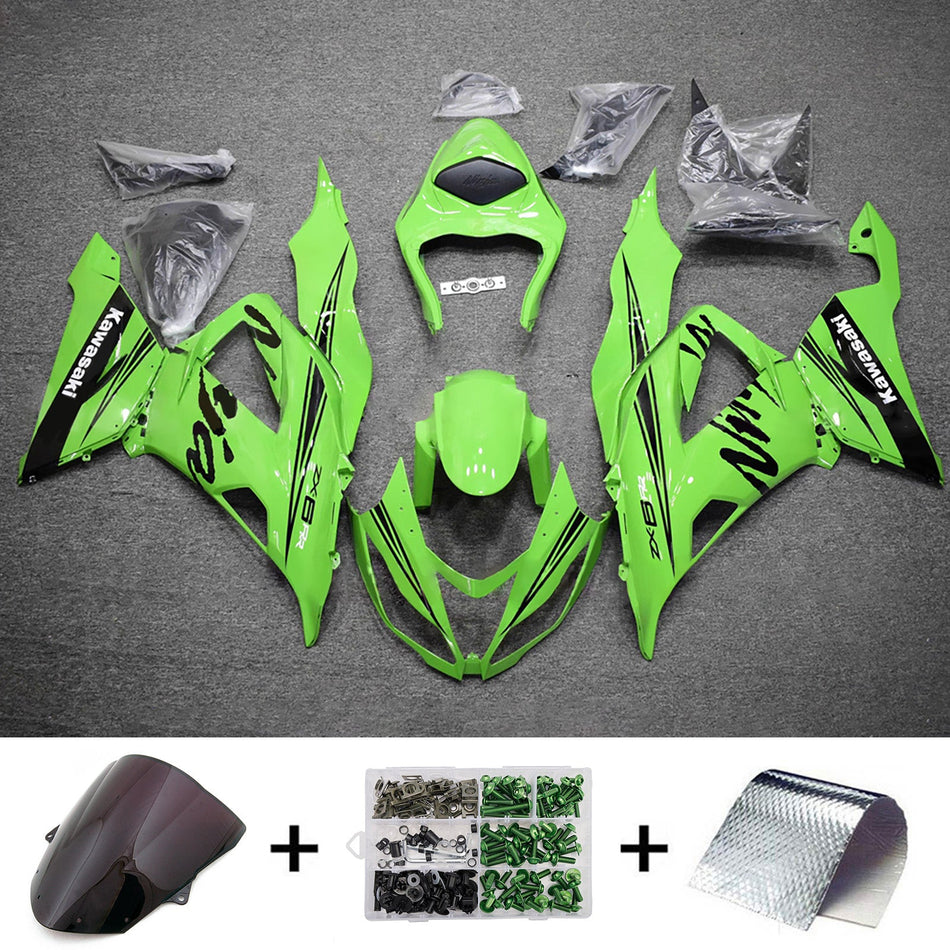 インジェクションフェアリングキット ボディワーク プラスチック ABS カワサキ ZX6R 636 2013-2018 に適合