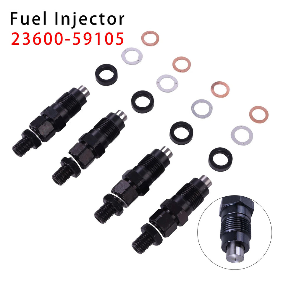 トヨタ 3L ハイラックス ハイエース 2.8L エンジン用 燃料インジェクター 4個 23600-59105