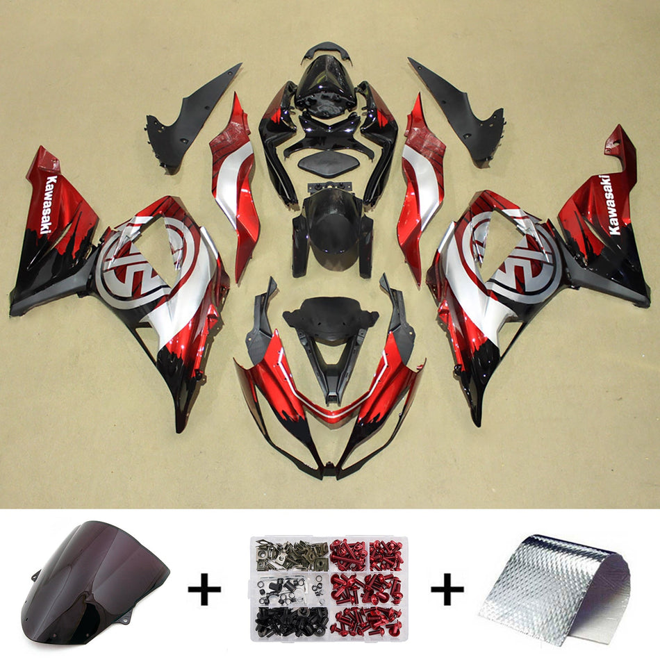 インジェクションフェアリングキット ボディワーク プラスチック ABS カワサキ ZX6R 636 2013-2018 に適合
