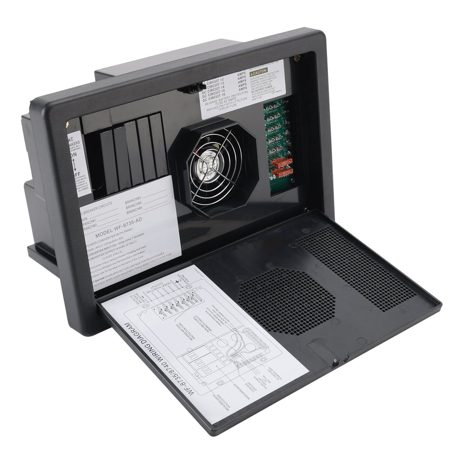 WF-8735-AD RVコンバーターチャージャー 30アンペアパワーセンター RV自動検出サポート