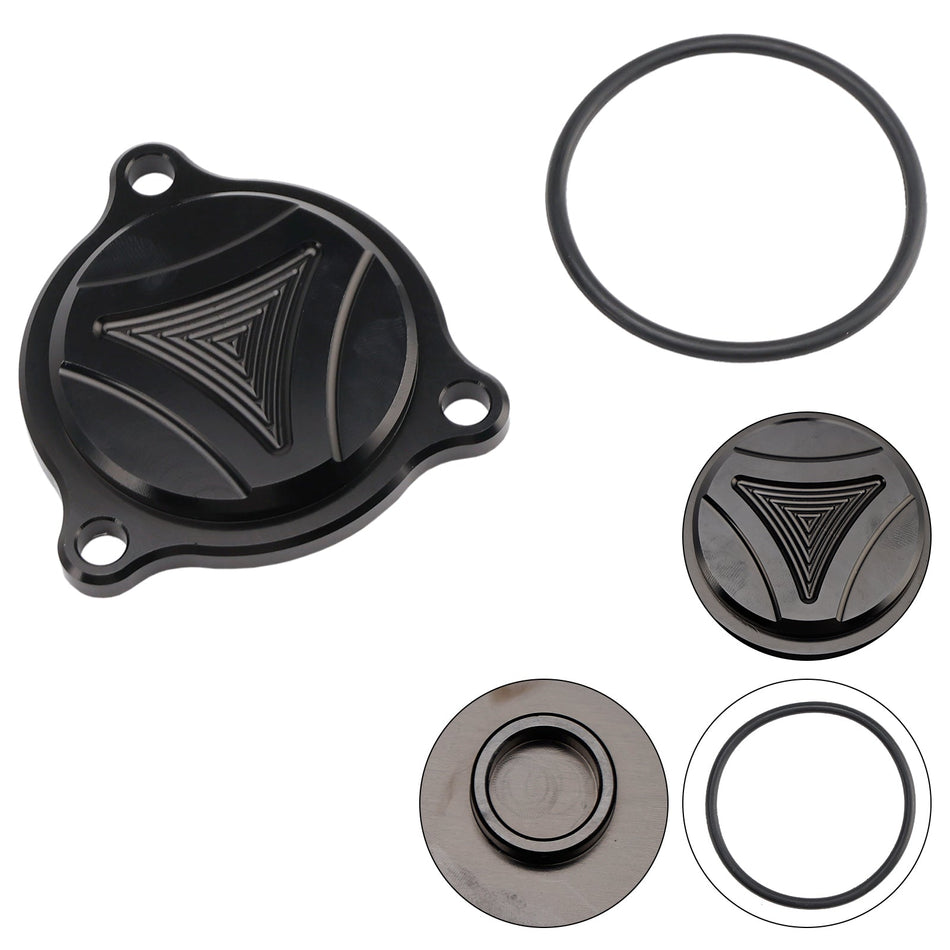 エンジンオイルフィルターカバー ブラック スズキ LTZ400 LTR450 DRZ400/400E/400S/400SM用