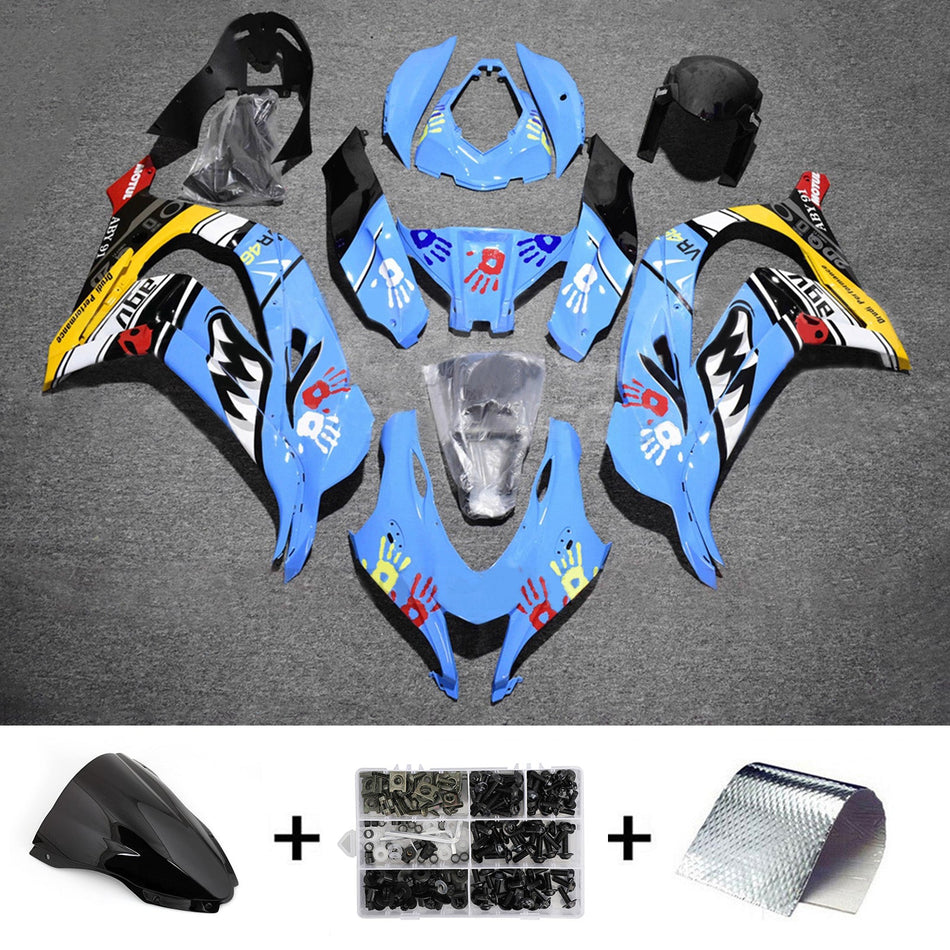 インジェクションフェアリングキット ボディワーク プラスチック ABS カワサキ ZX10R 2016-2020 に適合