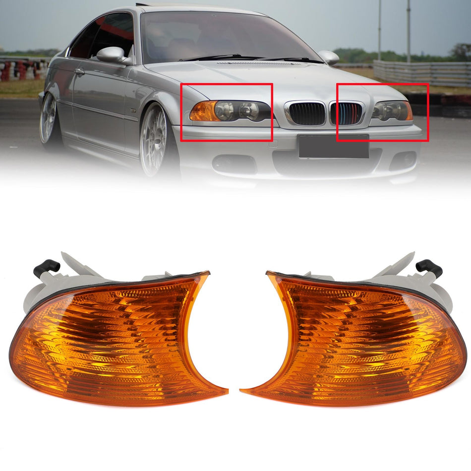 1998-2001 BMW 3シリーズ E46 クーペ ペア アンバー コーナーサイドライト 63126904299