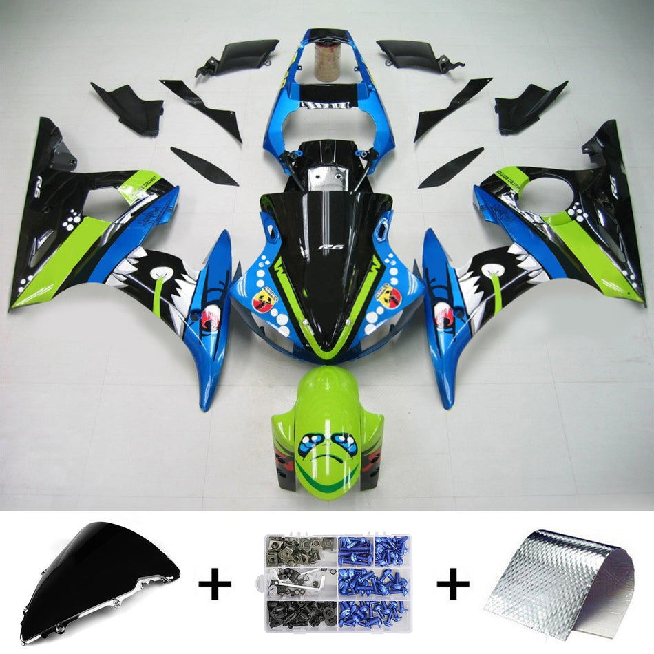 2003-2004 ヤマハ YZF 600 R6 2006-2009 R6S インジェクションフェアリングキット ボディワーク プラスチック ABS #145