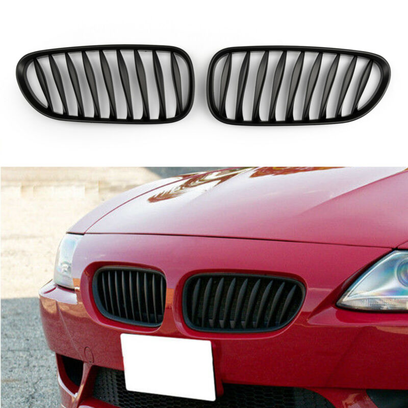 2003-2008 BMW Z4 (E85/E86) フロントバンパー スポーツ キドニーグリル グリル マットブラック/カーボン/クローム ジェネリック