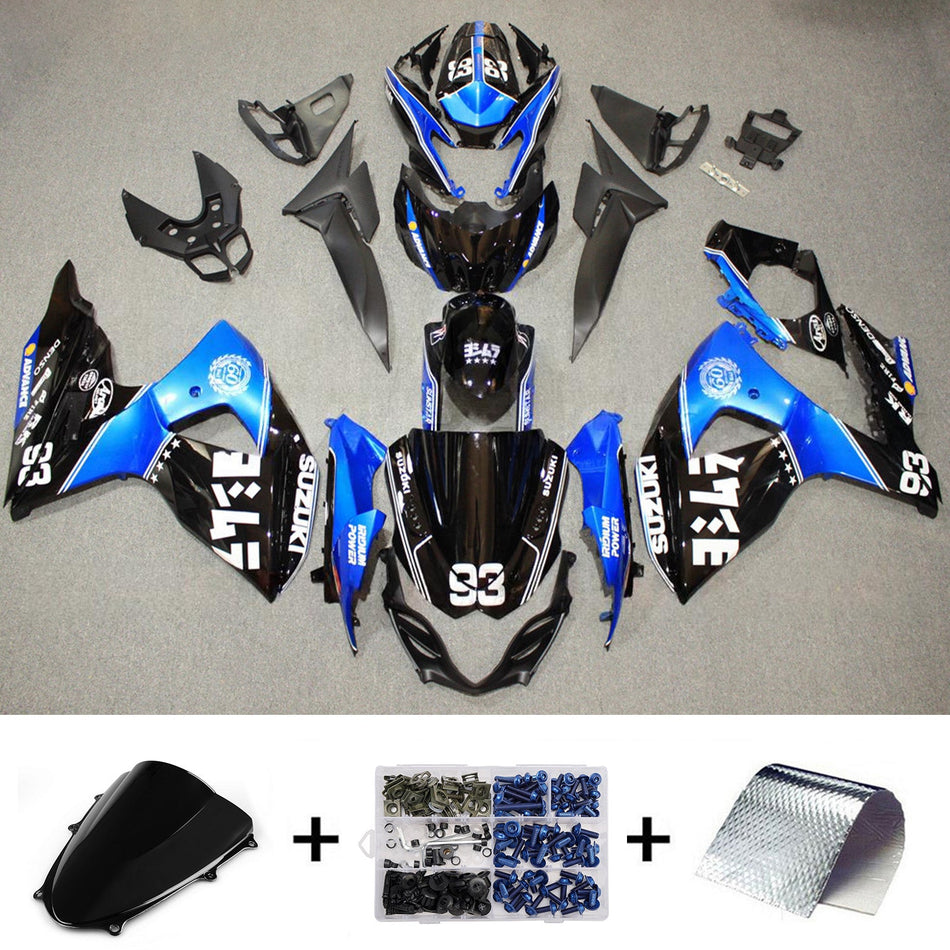 スズキ GSXR1000 2009-2016 K9用 インジェクションフェアリングキット ボディワーク プラスチック ABS