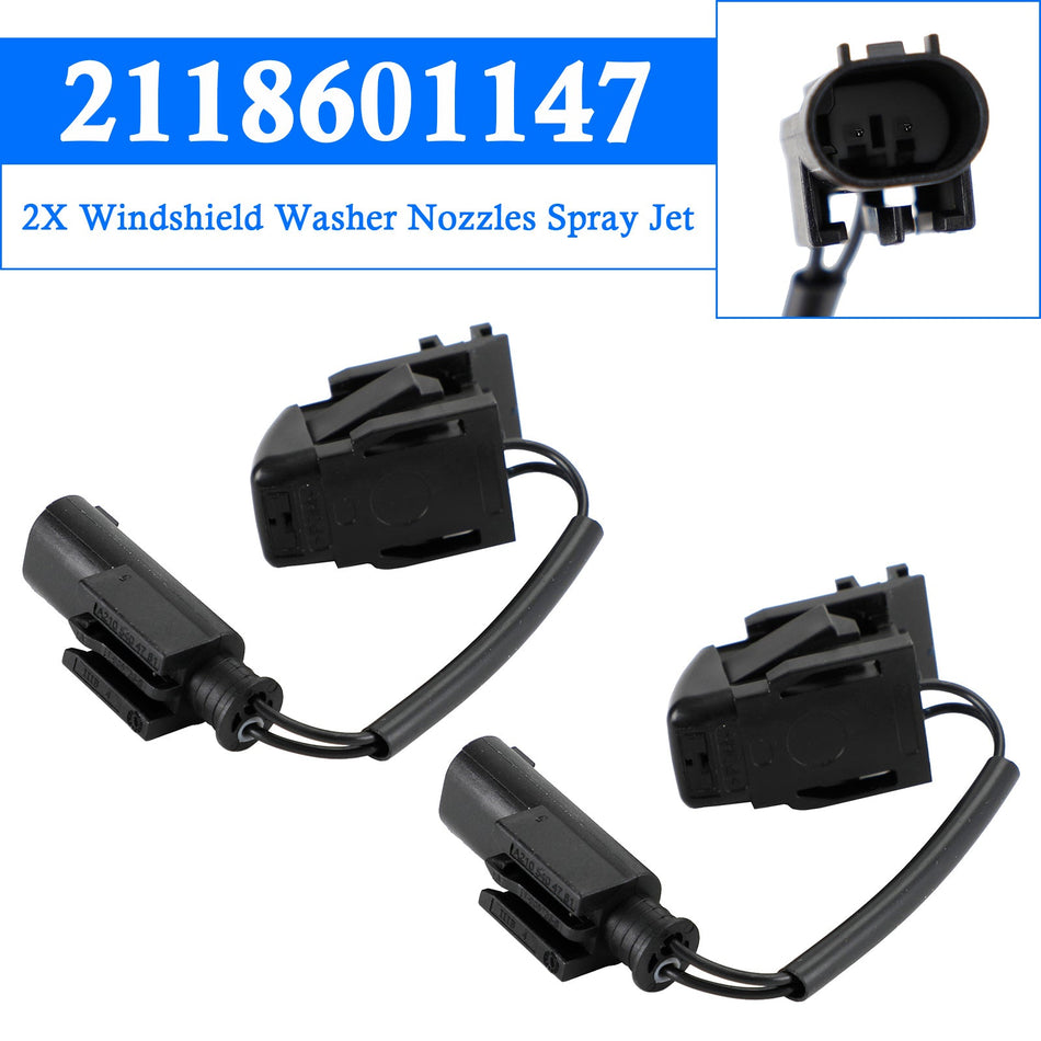 メルセデス・ベンツ W203 W208 2118601147 用 フロントガラスウォッシャーノズル スプレージェット 2個