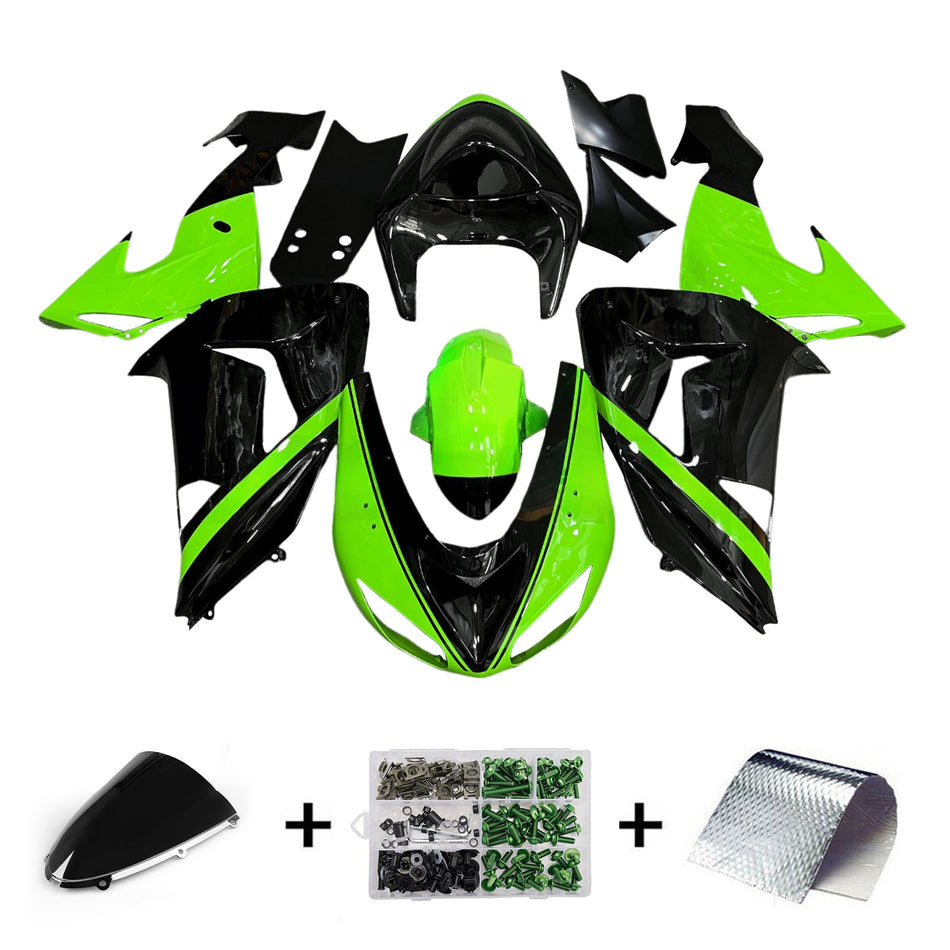 インジェクションフェアリングキット ボディワーク プラスチック ABS カワサキ ZX10R 2006-2007 に適合
