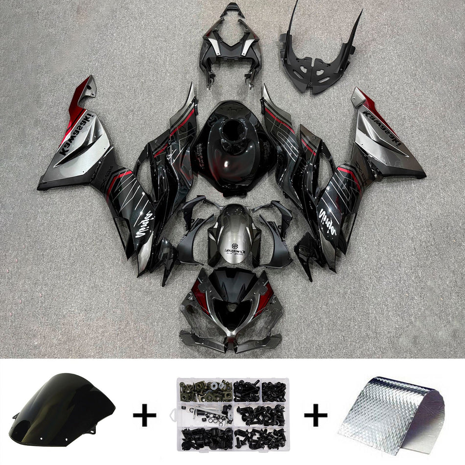 インジェクションフェアリングキット ボディワーク プラスチック ABS カワサキ ZX6R 2019-2023 に適合