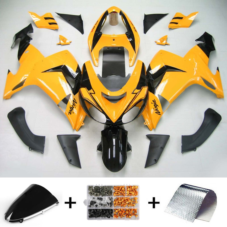 2006-2007 カワサキ ZX10R Amotopart インジェクションフェアリングキット ボディワーク プラスチック ABS #122