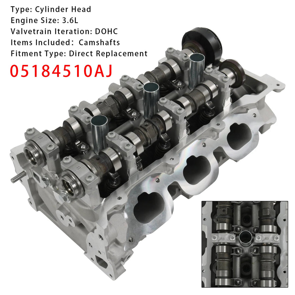 ダッジクライスラージープ3.6L用新品右側シリンダーヘッド05184510AJ
