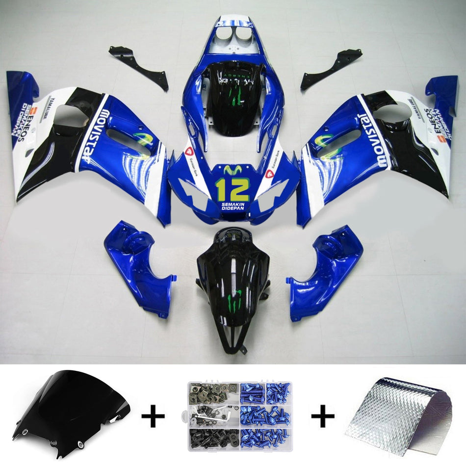 1998-2002 ヤマハ YZF 600 R6 インジェクションフェアリングキット ボディワーク プラスチック ABS #128