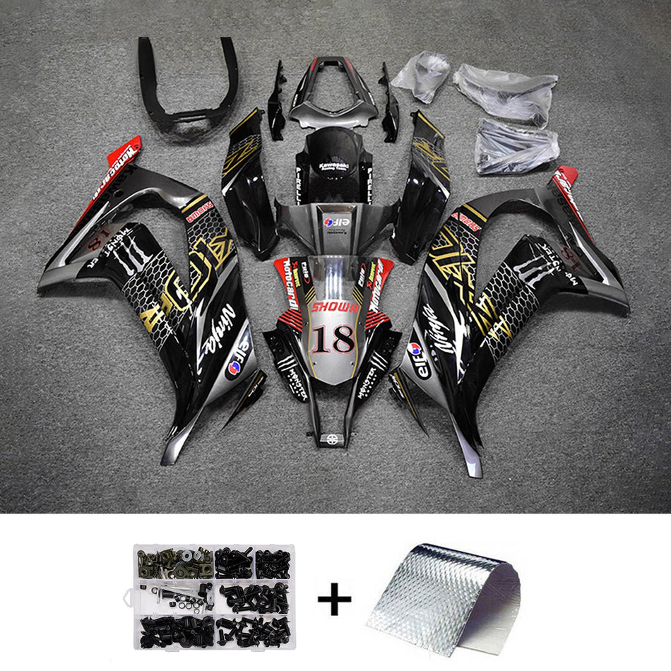 インジェクションフェアリングキット ボディワーク プラスチック ABS カワサキ ZX10R 2011-2015 に適合