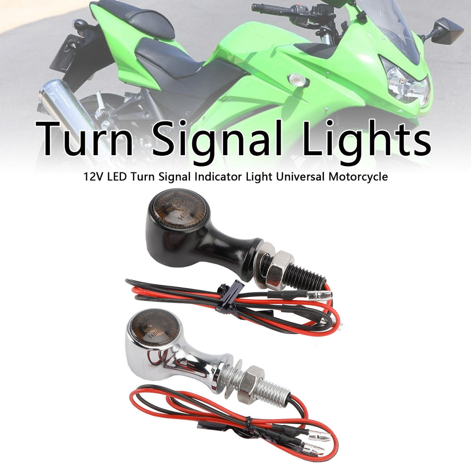 12V LED ウィンカーインジケーターライト 8mm ユニバーサルバイク スズキ用