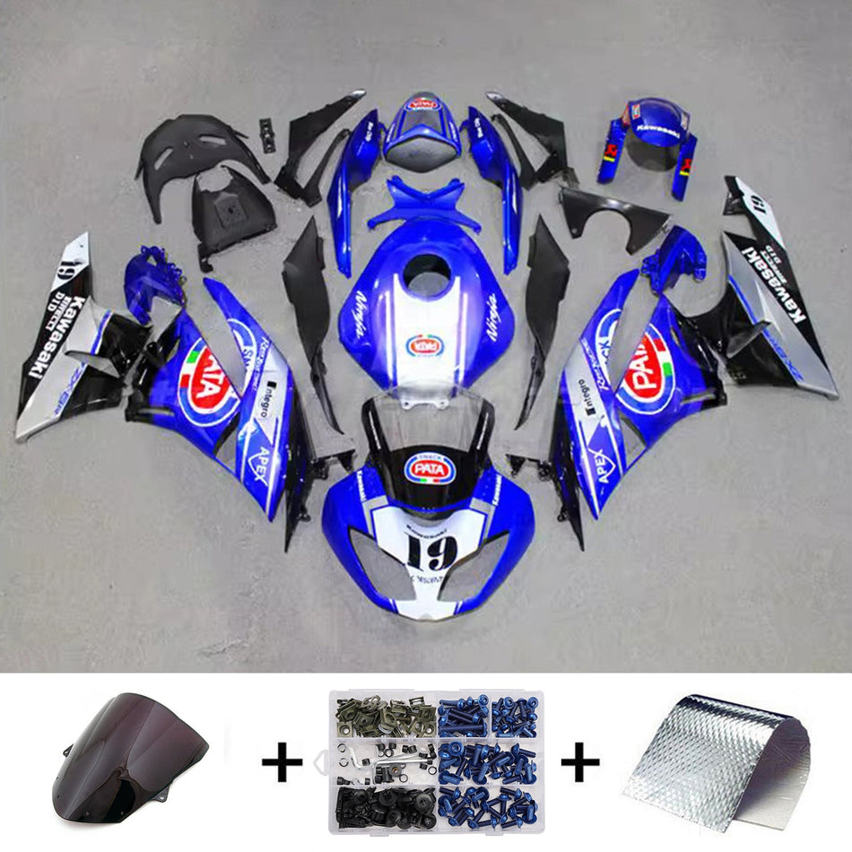 インジェクションフェアリングキット ボディワーク プラスチック ABS カワサキ ZX6R 636 2009-2012 に適合