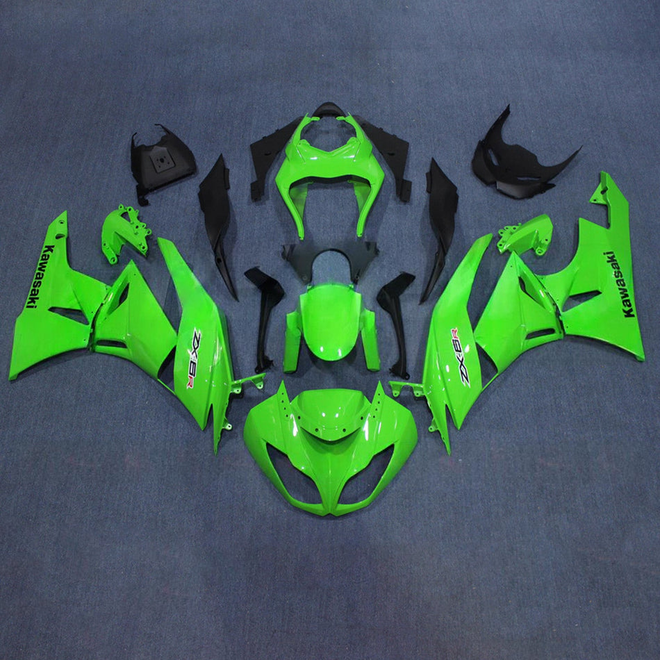 インジェクションフェアリングキット ボディワーク プラスチック ABS カワサキ ZX6R 636 2009-2012 に適合