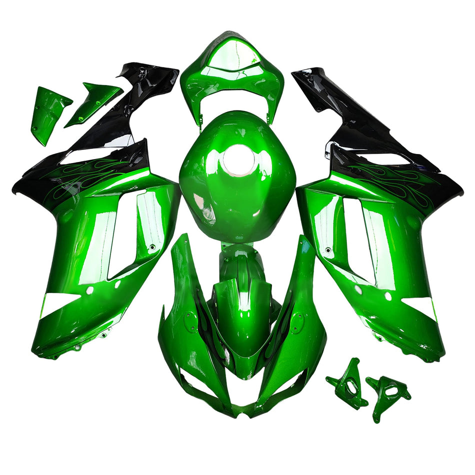 インジェクションフェアリングキット ボディワーク プラスチック ABS カワサキ ZX6R 636 2007-2008 に適合