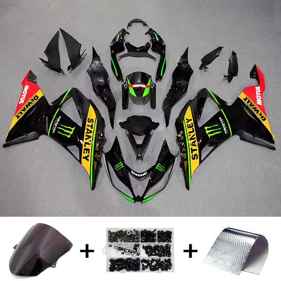 インジェクションフェアリングキット ボディワーク プラスチック ABS カワサキ ZX6R 636 2013-2018 に適合