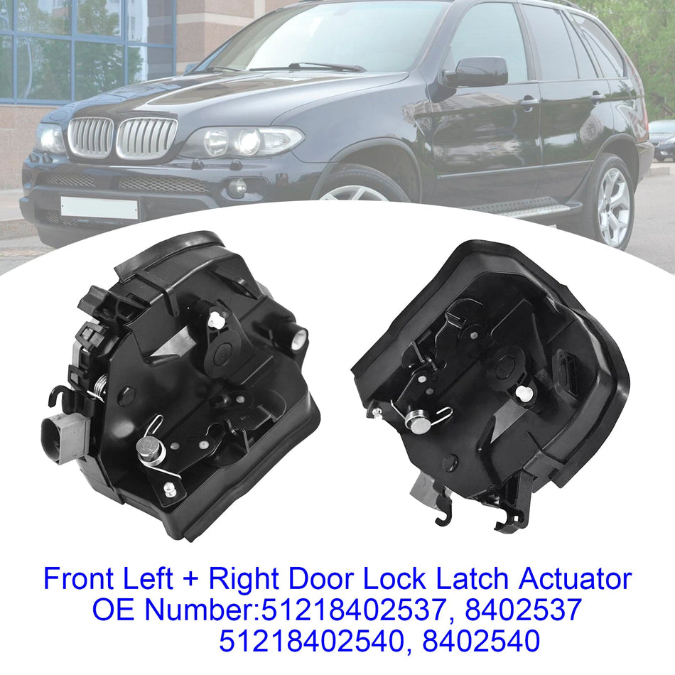 フロントドアロックラッチキャッチアクチュエーター 51218402537/540 ペア BMW X5 E53 00-06用