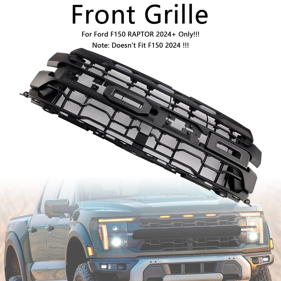 ブラックフロントバンパーグリル フォード F150 ラプター 2024+専用