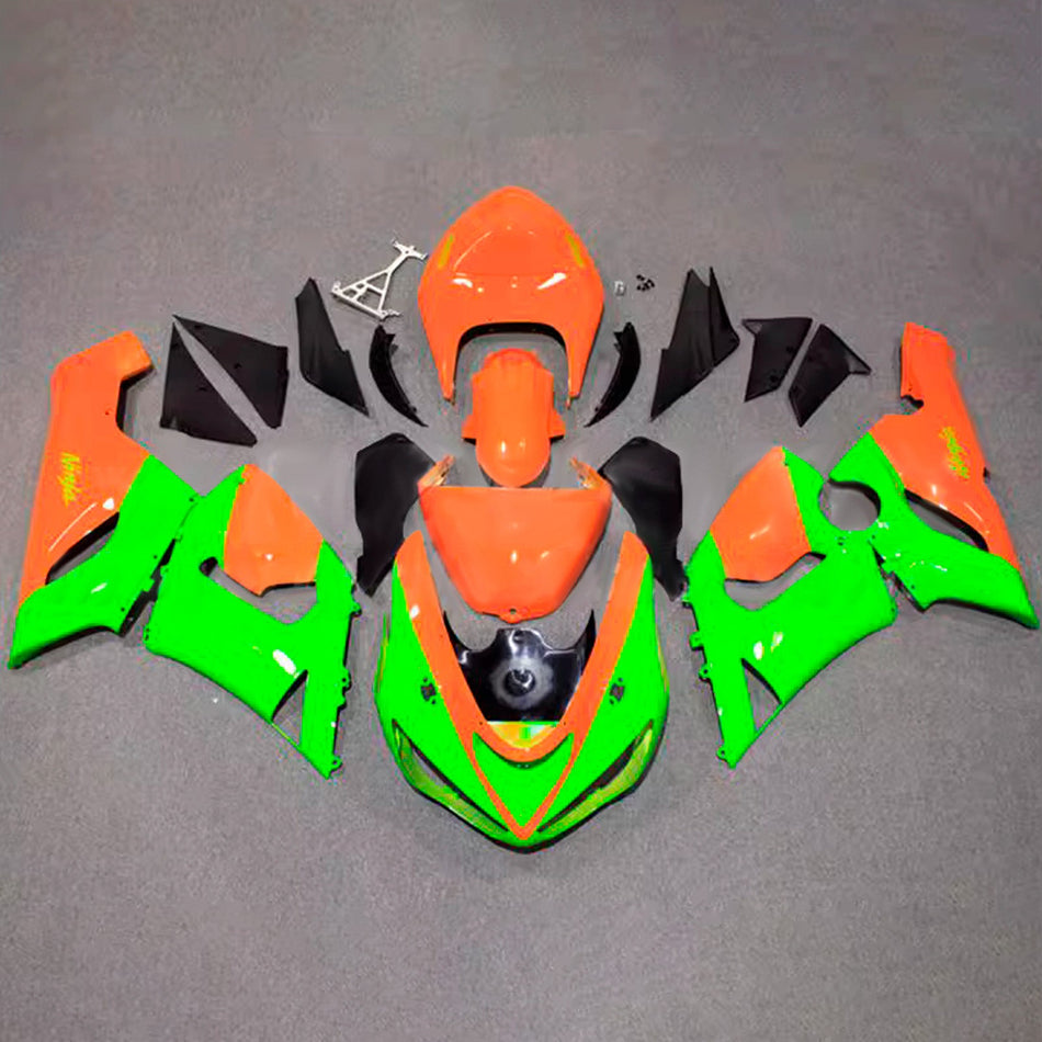 インジェクションフェアリングキット ボディワーク プラスチック ABS カワサキ ZX6R 636 2005-2006 に適合