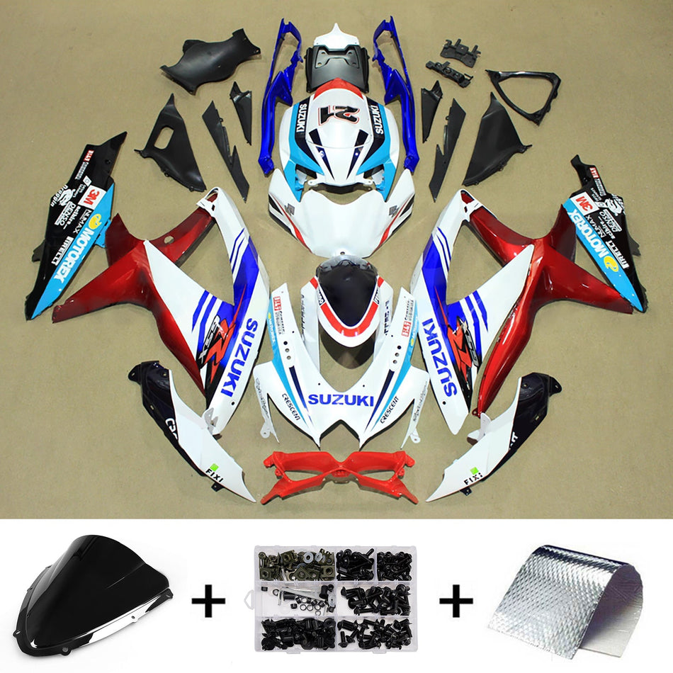 スズキ GSXR 600/750 2008-2010 K8 用 インジェクションフェアリングキット ボディワーク プラスチック ABS