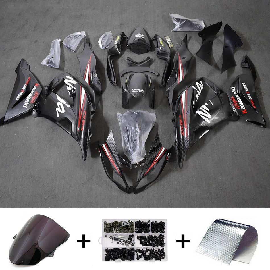 インジェクションフェアリングキット ボディワーク プラスチック ABS カワサキ ZX6R 636 2013-2018 に適合