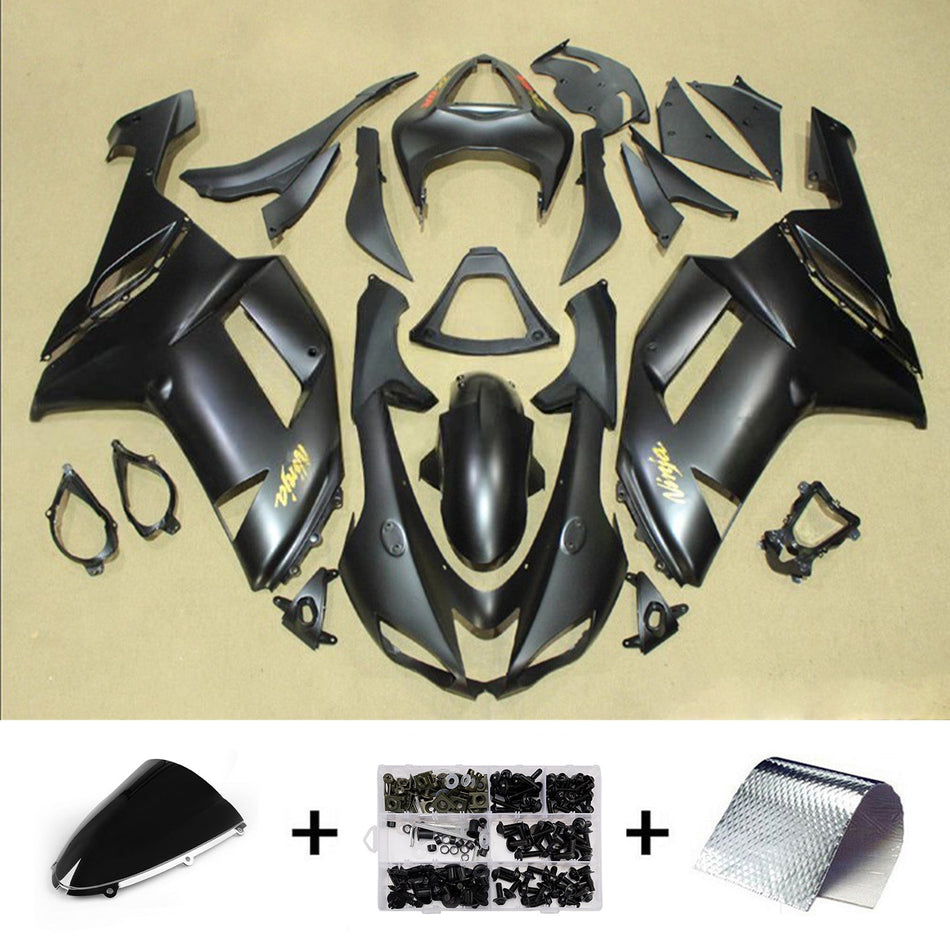 インジェクションフェアリングキット ボディワーク プラスチック ABS カワサキ ZX6R 636 2007-2008 に適合