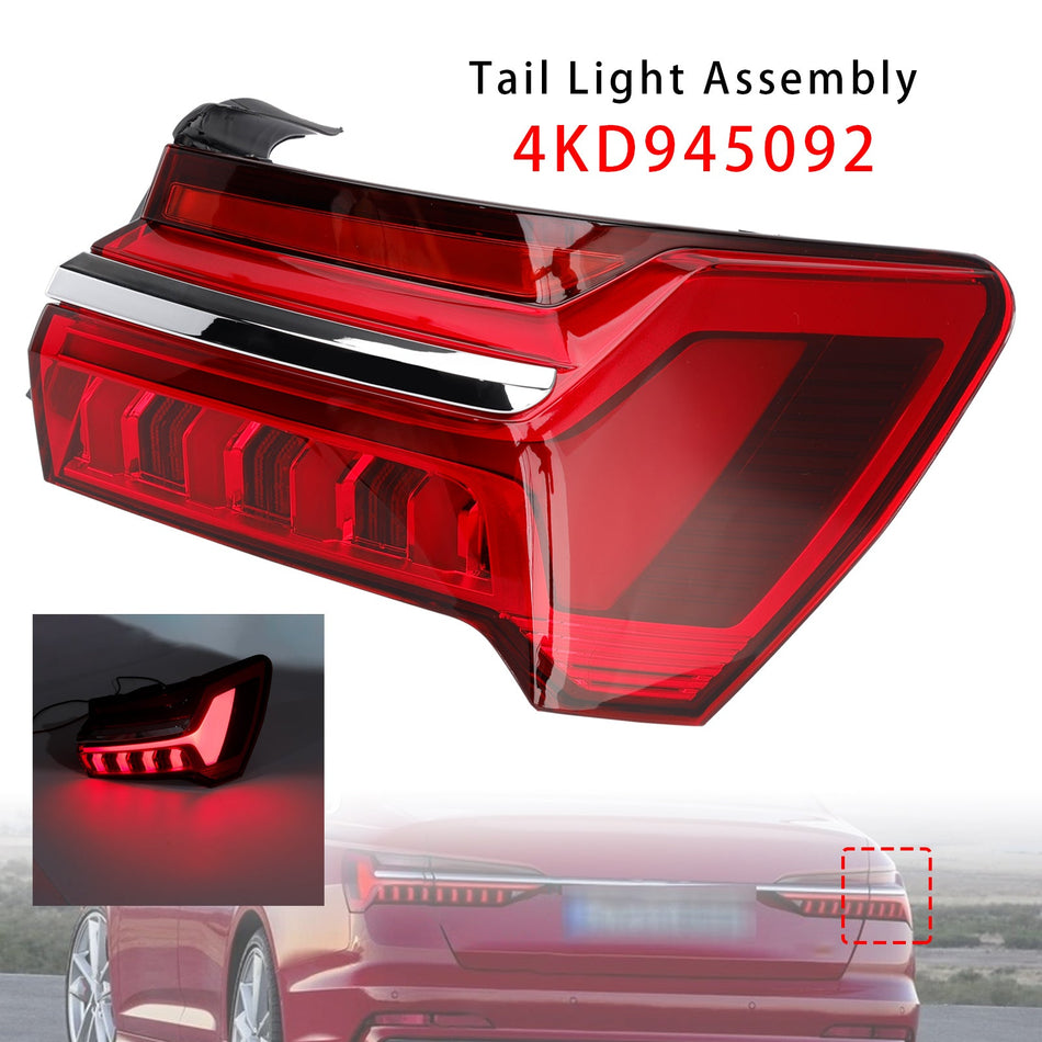 2019-2023年式 アウディ A6 C8 右側 LED アウターテールライトアセンブリ 4KD945092