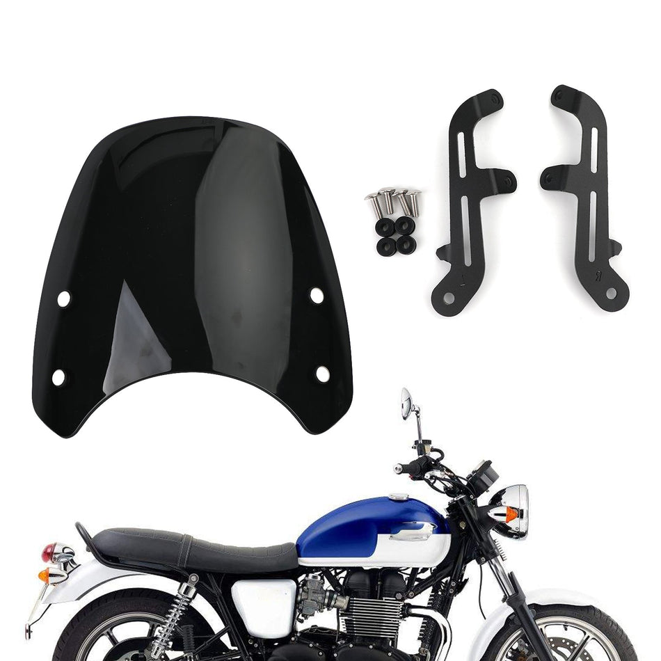 ABS プラスチック モーター ウィンドシールド ウィンドスクリーン トライアンフ ボンネビル T100 T120 用