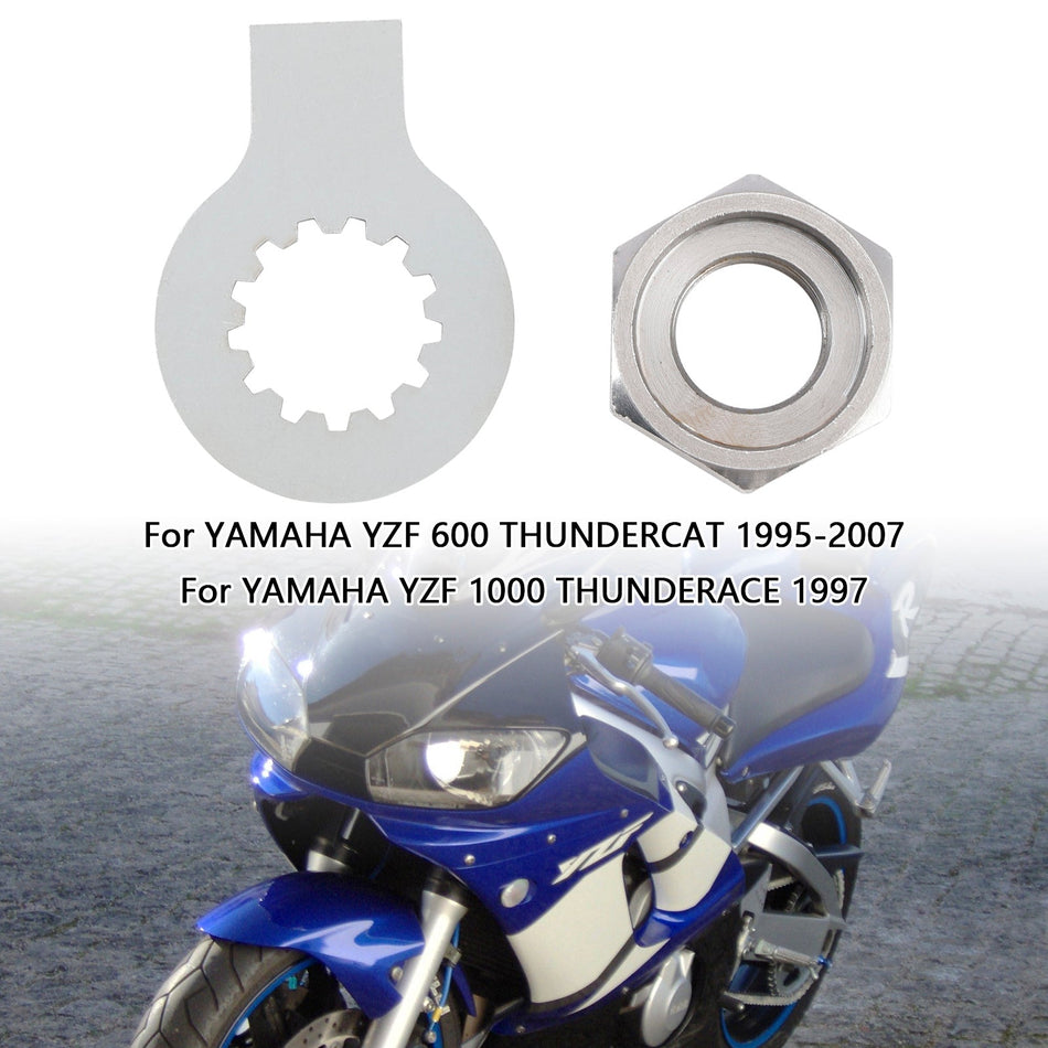 フロント スプロケット ナット ロック ワッシャー タブ キット YAMAHA R6 YZF 600 1000 TDM 850 用